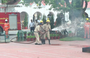 राजभवन में मॉकड्रिल का आयोजन , आपात स्थिति से निपटने के लिए दी गई जानकारी