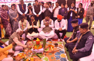 स्कूल शिक्षा मंत्री गजेन्द्र यादव ने किया भूमिपूजन एवं शुभंकर-लोगो का अनावरण