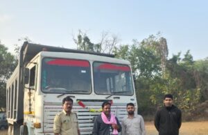 अवैध खनिज परिवहन करते 3 हाईवा और 1 ट्रेलर जब्त