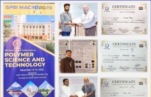 अंतरराष्ट्रीय पॉलिमर विज्ञान सम्मेलन में आईआईटी भिलाई के शोधकर्ताओं को मिला पुरस्कार