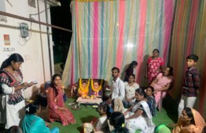 आमा पारा में संविधान के सम्मान और बाबा साहब के विचारों को जन-जन तक पहुंचाने का संदेश दिया गया