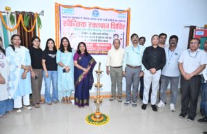 एनटीपीसी सीपत में स्वैच्छिक रक्तदान शिविर का आयोजन