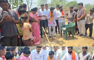 वार्ड क्रमांक 38 में 13 लाख की लागत से महापौर जीवर्धन चौहान ने नाली निर्माण कार्य का भूमिपूजन किया