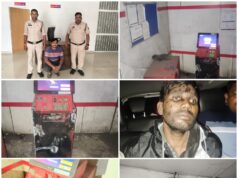पुलिस की मुस्तैदी से एटीएम चोरी की बड़ी वारदात नाकाम — गैस कटर के साथ आरोपी रंगे हाथ गिरफ्तार