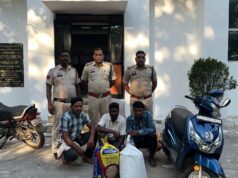 गांजा तस्करों पर पुलिस की बड़ी कार्रवाई,18 किलो गांजा जब्त, तीन आरोपी गिरफ्तार