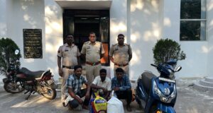 गांजा तस्करों पर पुलिस की बड़ी कार्रवाई,18 किलो गांजा जब्त, तीन आरोपी गिरफ्तार