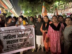 नारी शक्ति वंदन के समर्थन में रायपुर में गूंजी मशाल यात्रा,विपक्ष पर बरसीं:रत्नावली