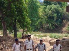 थाना कांकेर में आबकारी एक्ट के 62 प्रकरणों में जप्त अवैध शराब का किया गया विधिवत नष्टीकरण