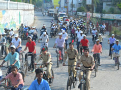 सायकल रैली निकालकर फिटनेस और पर्यावरण संरक्षण का दिया संदेश