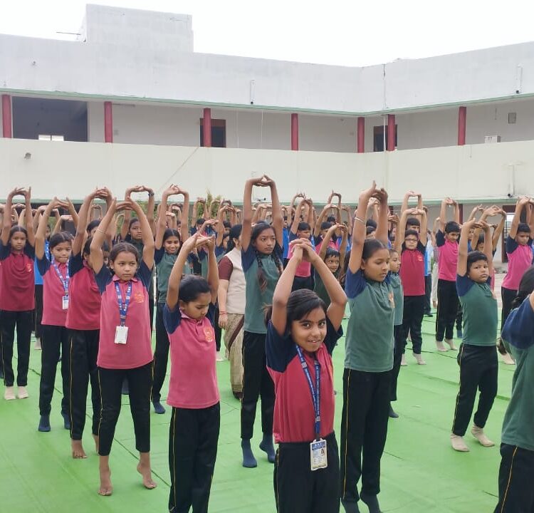 डी. ए. वी. मुख्यमंत्री पब्लिक स्कूल, वेद परसदा मस्तूरी में अंतर्राष्ट्रीय योग दिवस उत्साहपूर्वक मनाया गया