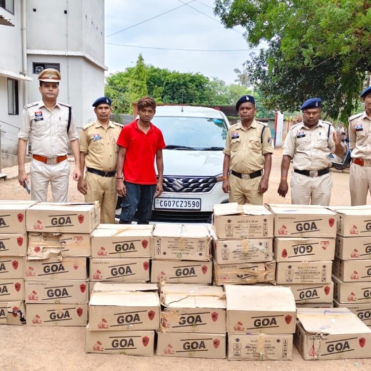 अंतागढ़ पुलिस की आबकारी कार्यवाही में 10लाख से अधिक की सामग्री की गई जप्त, लाखों का अवैध शराब परिवहन करने वाला आरोपी गिरफ्तार