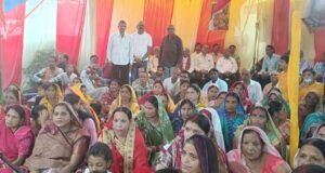 मस्तूरी में चल रही श्री मद भागवत में पंडित आलोक मिश्रा द्वारा गोवर्धन पूजा एवं चीर हरण की कथा सुन भक्त हुए भाव विभोर