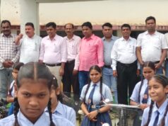 स्वामी आत्मानंद विद्यालय, पचपेड़ी में सरस्वती साइकिल योजना के अंतर्गत अतिथि के हाथो हुआ छात्राओं को साइकिल वितरण