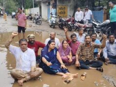 मुख्य मार्ग पर जलभराव को लेकर फूटा जनाक्रोश