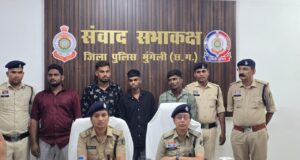 लालपुर क्षेत्रान्तर्गत ग्राम देवरहट लूट की घटना को मुंगेली पुलिस ने 48 घण्टों मे किया खुलासा