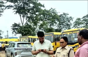 स्कूल बसों की जांच में 18 में मिली खामियां, 30,500 रुपये जुर्माना वसूला