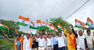 मस्तूरी मुख्यालय में डीजे के साथ निकाली भव्य तिरंगा यात्रा देशभक्ति के रंग में रंगा मस्तूरी नगर जगह जगह हुआ स्वागत