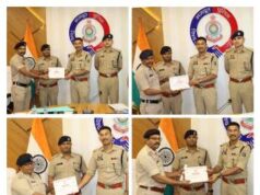 उत्कृष्ट कार्यों के लिए पुलिस अधिकारियों एवं कर्मचारियों को मिला “कॉप ऑफ द मंथ” सम्मान ।