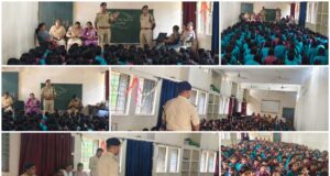 कन्या शाला एवं शासकीय हाईस्कूल सिंगारभाट में कांकेर पुलिस का जागरूकता अभियान।
