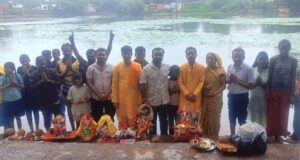 मस्तूरी में नम आंखों से गणेश जी की प्रतिमा का विसर्जन, भक्तों ने दी भावभीनी विदाई
