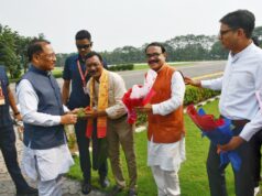 रायगढ़ पहुंचने पर मुख्यमंत्री विष्णुदेव साय का हुआ भव्य स्वागत
