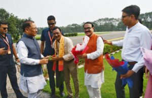 रायगढ़ पहुंचने पर मुख्यमंत्री विष्णुदेव साय का हुआ भव्य स्वागत