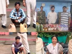 नशे के खिलाफ रायगढ़ पुलिस की ताबड़तोड़ कार्रवाई, करीब एक किलो गांजा और 58.32 लीटर अवैध शराब जब्त