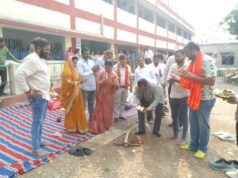 .डा. कृष्णमूर्ति बांधी ने किया प्रार्थना शेड निर्माण का भूमि पूजन