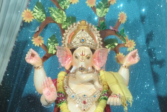 धोबनी क्षेत्र में हर्षोल्लास के साथ मनाई गई गणेश चतुर्थी, जगह-जगह विराजे गणपति बाबा