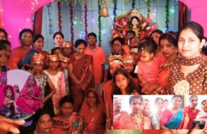 आर.ई.एस. कॉलोनी में हवन-पूजन और नवकन्या भोज के बाद मां दुर्गा को दी गई विदाई