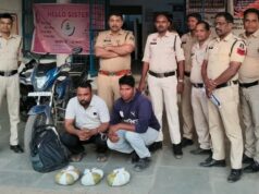 पुलिस की बड़ी कार्रवाई, गांजा तस्करी में दो आरोपी गिरफ्तार, करीब 3 किलो गांजा और बाइक जप्त