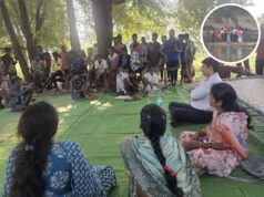 नदी पार कर सुदूर ग्राम तुसावल पहुंचे कलेक्टर, चौपाल लगाकर सुनी ग्रामीणों की समस्याएं