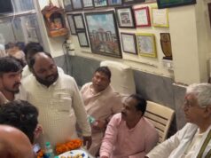 कांग्रेस नेता देवेंद्र कृष्णन एवं साहिल मधुकर के नेतृत्व में टी.एस. बाबा का मस्तूरी में अभूतपूर्व स्वागत