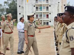 पुलिस महानिरीक्षक बस्तर रेंज बद्रीनारायण मीणा ने किया जिला कांकेर का वार्षिक निरीक्षण।